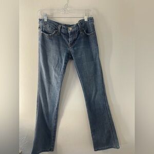 Y2K Low Rise Frankie B. Women's Medium Blue Bootcut Jeans